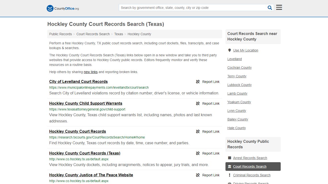 Court Records Search - Hockley County, TX (Adoptions, Criminal, Child ...
